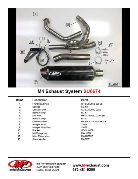 Race Mount Carbon Fiber Full Exhaust w/ Stainless Tubing - Image 4