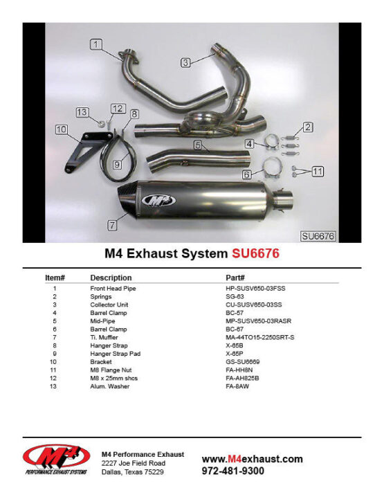 Race Mount Titanium Full Exhaust w/ Stainless Tubing - Image 4
