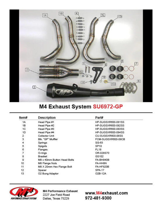 Black GP Full Exhaust w/ Stainless Tubing - Image 2