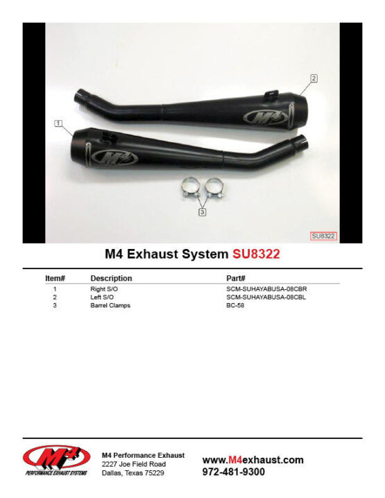Black Retro Drag Dual Slip On Exhaust - Image 4
