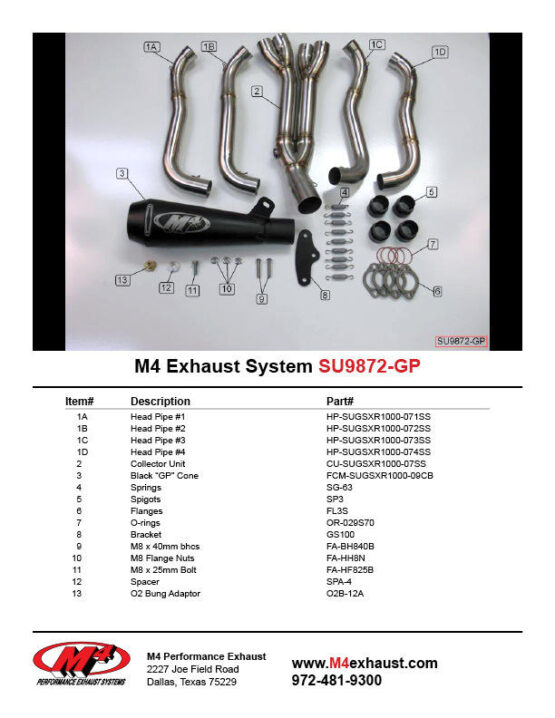 Black GP Full Exhaust w/ Stainless Tubing - Image 4