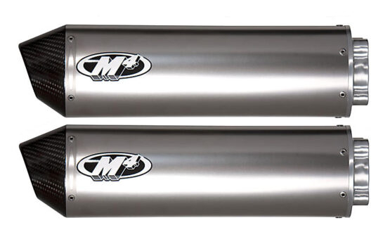 Titanium Dual Bolt On Exhaust Mufflers