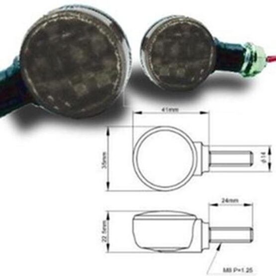 Smoke Lens LED Turn Signal - Type 591 MotoLED Flasher / Marker Light - Image 4