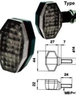Smoke Lens L.E.D. Turn Signal - Type 592 DRC MotoLED Flasher or Marker Light