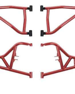 High Clearance Front A-Arms 1.5" Forward Offset Red Adj. w/o Joints