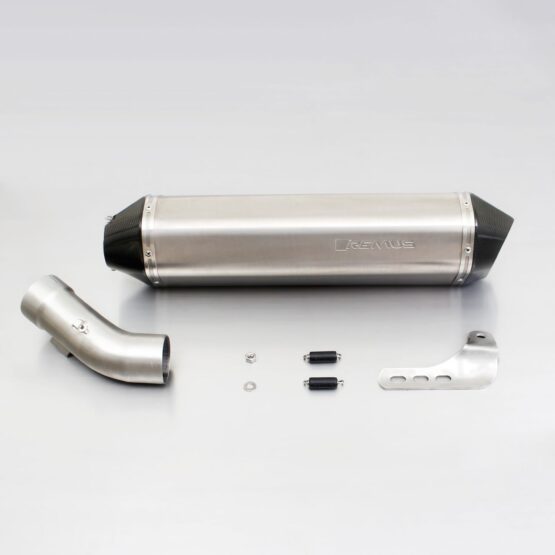 Remus HEXACONE Slip-On Exhaust Titanium Silver Fits 10-13 BMW R1200RT
