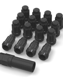 Bullite Lug Nut Set Black w/ Key 10x1.25 (16PCS)