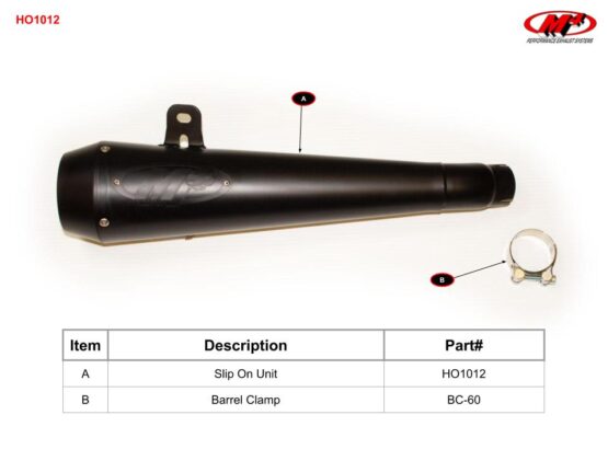 Retro Drag Black Slip On Exhaust
