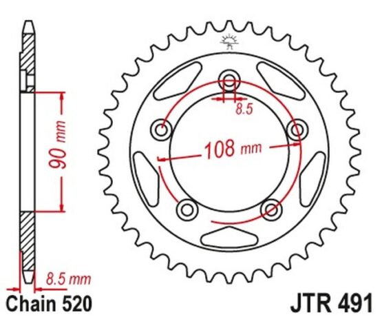 *OPEN BOX* Steel Rear Sprocket - 40 Tooth, 520 Pitch - Image 2