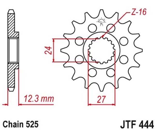 JT Front Sprocket 16T-525 Fits Suzuki - Image 3