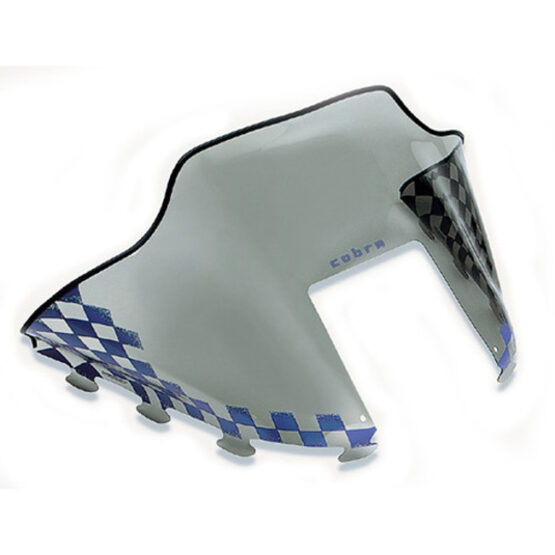 Powermadd Cobra Mid Smoke Purple Checker Windshield 14in For Polaris