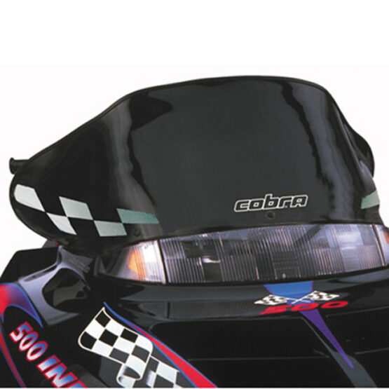 Powermadd Cobra Low Windshield Black 12in For Polaris Snowmobiles