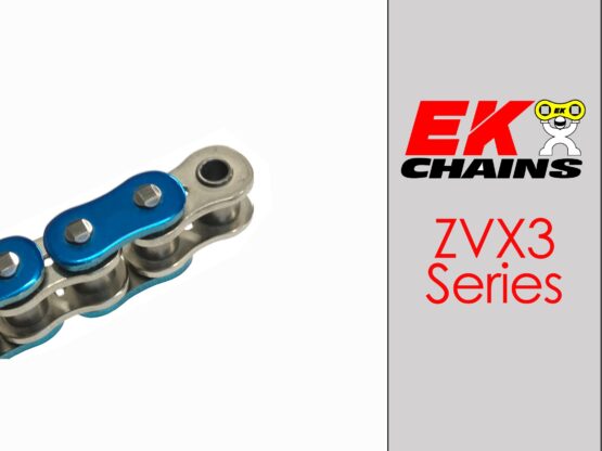 Vortex Racing EK 530 ZVX3 Chain 120 Link Metallic Blue Rivet Master