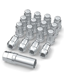 Bullite Lug Nut Set Chrome w/ Key 3/8"-24