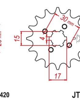 JT Steel Front Sprocket 15T-420 JTF253.15 Fits Honda