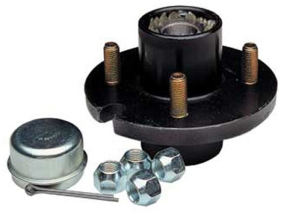 High Speed 4 Hole Trailer Hub 1 Inch Bearing Demountable Complete