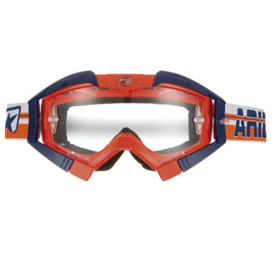 Ariete MX Goggles Crows Top OTG Orange Fluo Blue Outriggers