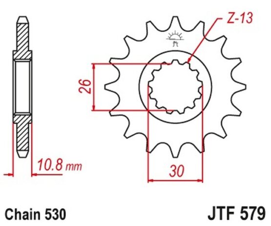 JT Front Sprocket 18T JTF579.18 Fits Yamaha - Image 3