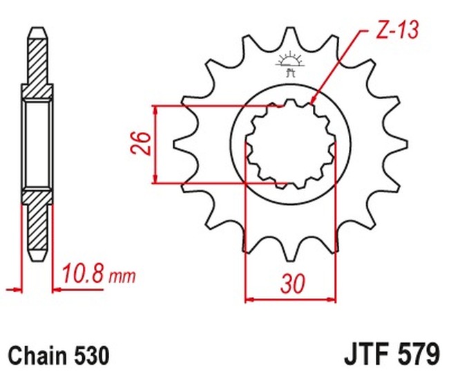 JT Front Sprocket 18T JTF579.18 Fits Yamaha - Image 3