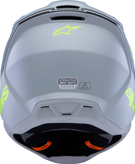 Alpinestars SM3 Youth Radium Helmet Gray/Black/Yellow Fluo YM - Image 2