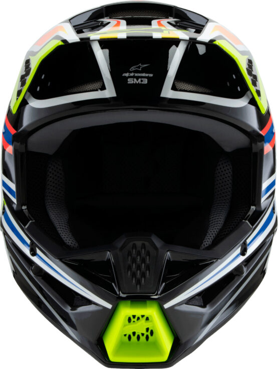 Alpinestars SM3 Youth Wurx Helmet YS Black/Yellow/Blue/Red - Image 6