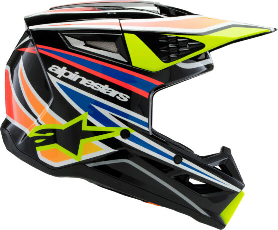Alpinestars SM3 Youth Wurx Helmet YS Black/Yellow/Blue/Red - Image 7