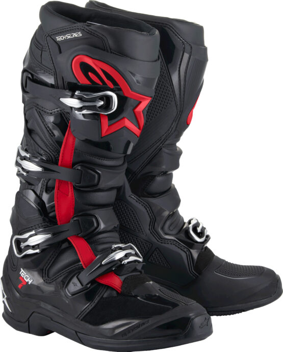 Alpinestars Tech 7 Boots Black/Fluorescent Red US 11 - Image 2