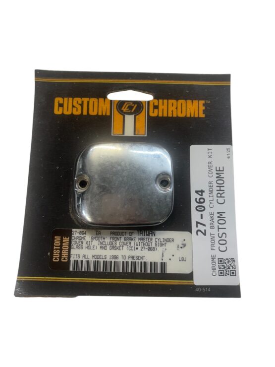 Custom Chrome Front Brake Cylinder Cover Kit Fits 1996-Up Harley