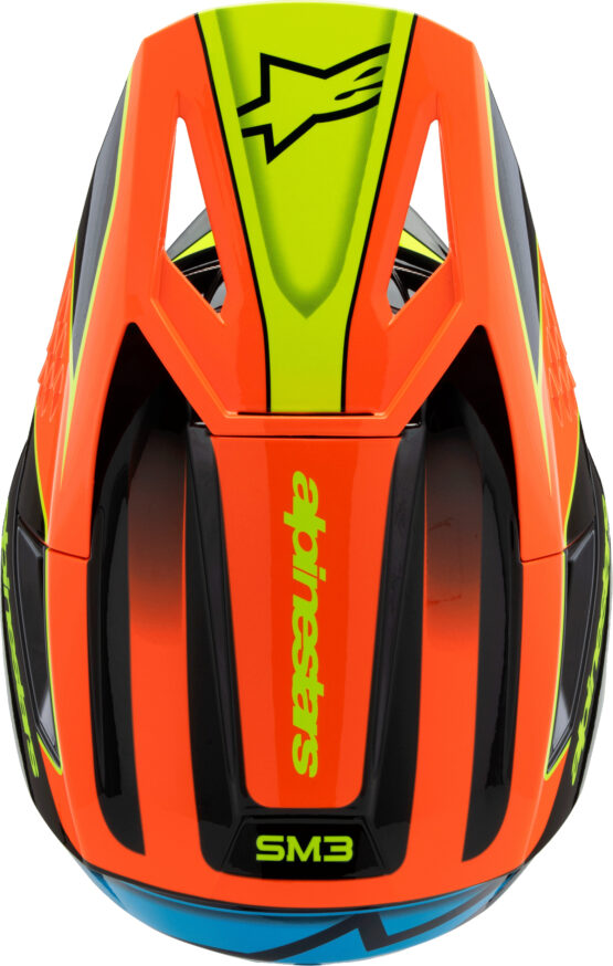 Alpinestars SM3 Youth Fray Helmet Black/Orange YM - Image 2
