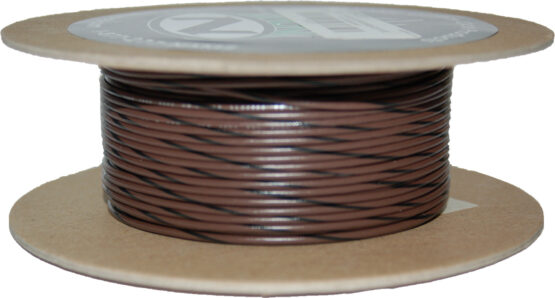 NAMZ 100ft 20 AWG Wire Spool Brown with Black Stripe - Image 2
