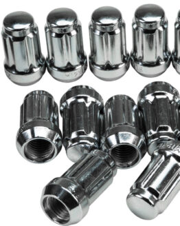 AWC 1/2 x 20 Open Spline Lug Nuts Chrome with Key 16 Pack
