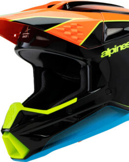 Alpinestars SM3 Youth Fray Helmet Black/Orange YM