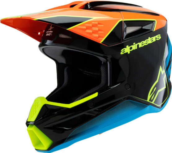 Alpinestars SM3 Youth Fray Helmet Black/Orange YM