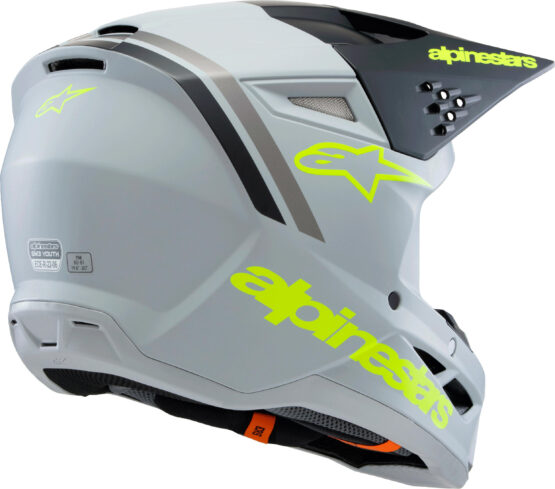 Alpinestars SM3 Youth Radium Helmet Gray/Black/Yellow Fluo YM - Image 4