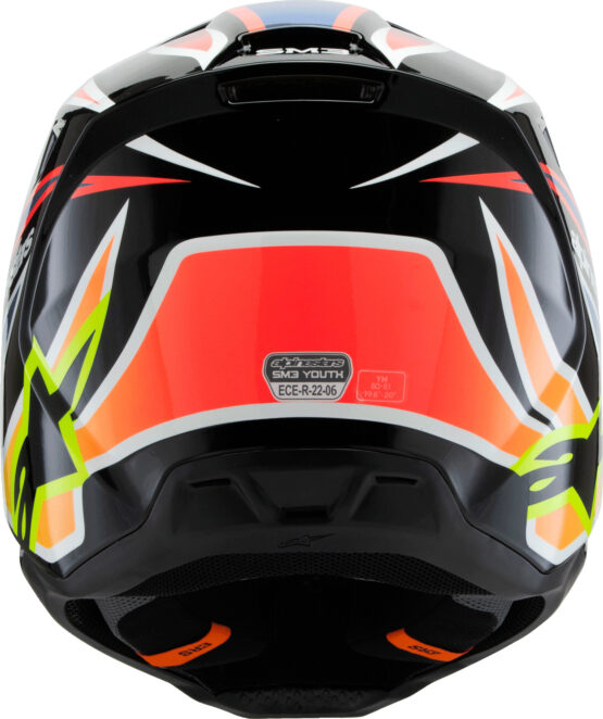 Alpinestars SM3 Youth Wurx Helmet YS Black/Yellow/Blue/Red - Image 8