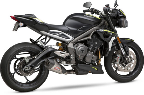 Yoshimura AT2 Slip-On Exhaust Stainless Fits 18-20 Triumph Street Triple - Image 9