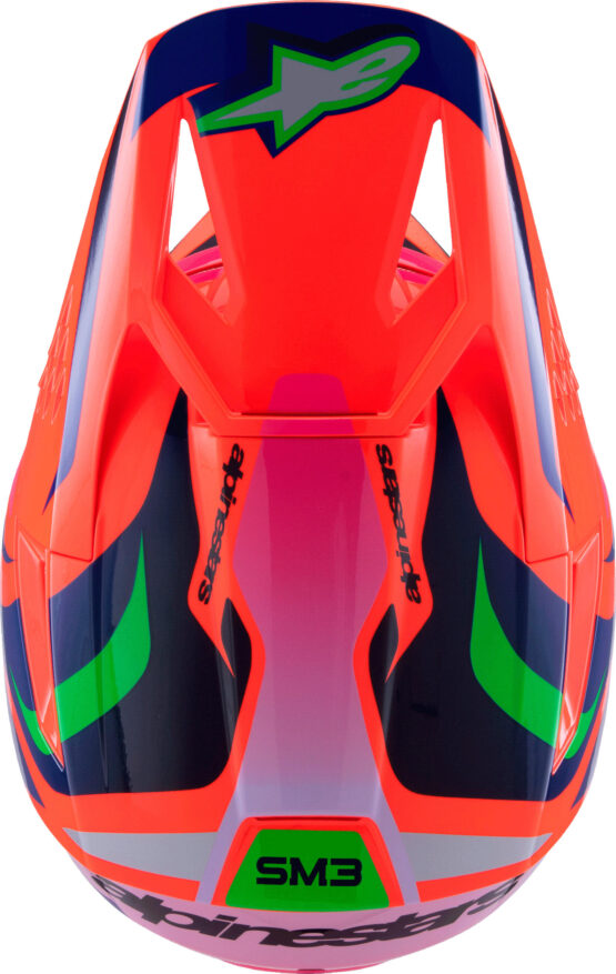 Alpinestars SM3 Youth Deegan Helmet YM Orange/Purple/Pink - Image 5