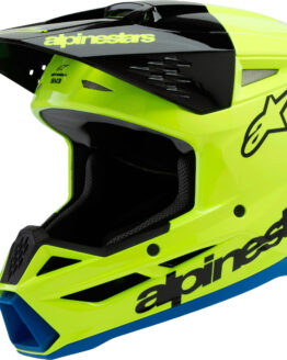 Alpinestars SM3 Youth Radium Helmet Yellow Fluo/Black/Blue YM