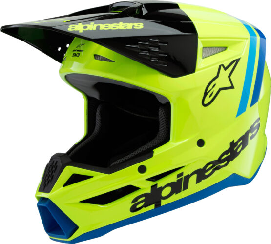 Alpinestars SM3 Youth Radium Helmet YS Yellow Fluo/Black/Blue