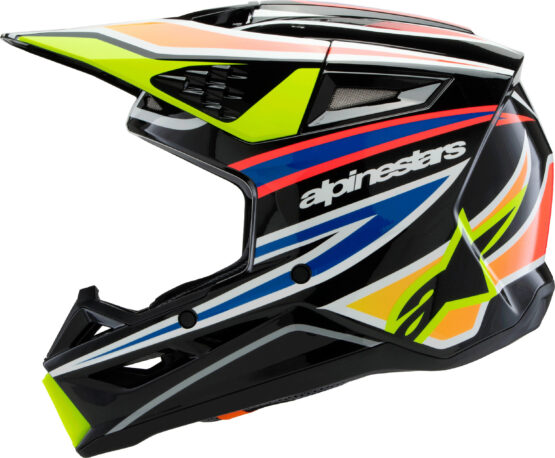 Alpinestars SM3 Youth Wurx Helmet YS Black/Yellow/Blue/Red - Image 9