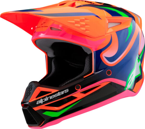 Alpinestars SM3 Youth Deegan Helmet YM Orange/Purple/Pink
