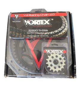 OPEN BOX V3 Chain & Sprocket Kit Gold SX Chain 525 16/45 Black Steel