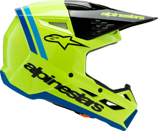 Alpinestars SM3 Youth Radium Helmet YS Yellow Fluo/Black/Blue - Image 5