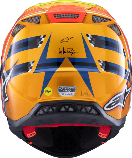 Alpinestars S-M10 TLD Helmet Dark Blue/Orange Small - Image 7