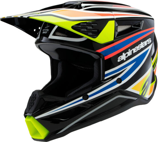 Alpinestars SM3 Youth Wurx Helmet YS Black/Yellow/Blue/Red - Image 11
