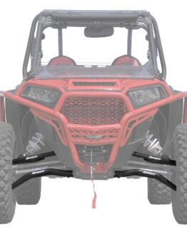 SuperATV High Clearance Front A-Arms Black w/Std Joints For 16-21 RZR XP Turbo