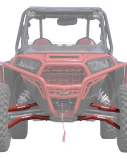 SuperATV Red High Clearance Front A-Arms w/ HD Joints For 16-21 RZR XP Turbo