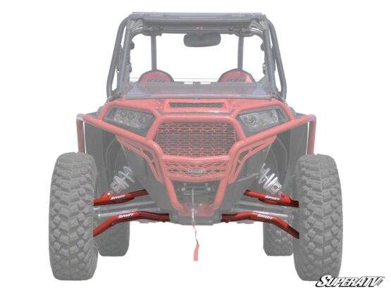 SuperATV Red High Clearance Front A-Arms w/ HD Joints For 16-21 RZR XP Turbo