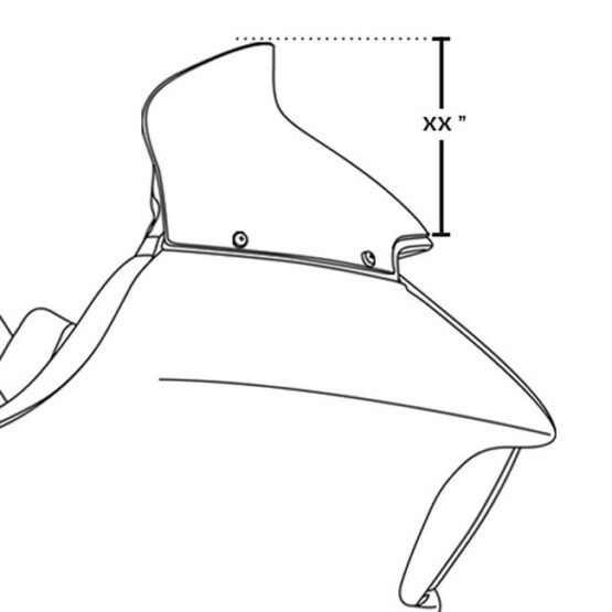 Spoiler Windshield -  8.5" Tall, Smoke - Image 3