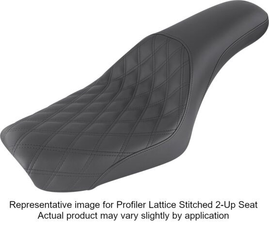Profiler Lattice Stitched 2-Up Seat - Black